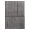 FOL106198 Grey Fabric Single Headboard with Vertical Stripe - Langston