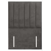 Grey Fabric Single Headboard with Vertical Stripe - Langston