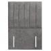 Grey Fabric Single Headboard with Vertical Stripe - Langston