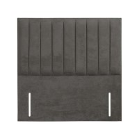 Kensington Grey Fabric Double Headboard with Vertical Stripe - Langston