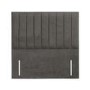 Kensington Grey Fabric Double Headboard with Vertical Stripe - Langston