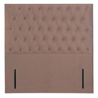 Pink Velvet Small Double Chesterfield Headboard - Langston