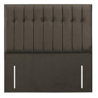 Mole Velvet Small Double Buttoned Headboard with Vertical Stripe - Langston