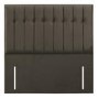 Mole Velvet Small Double Buttoned Headboard with Vertical Stripe - Langston