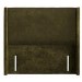 Moss Green Fabric Small Double Winged Plain Headboard - Langston