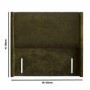 Moss Green Fabric Small Double Winged Plain Headboard - Langston