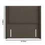 Plush Mole Velvet Double Winged Plain Headboard - Langston