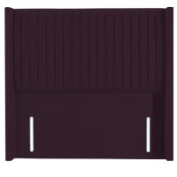 Burgundy Velvet Super King Winged Pleat Headboard - Langston