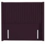 Burgundy Velvet Super King Winged Pleat Headboard - Langston