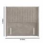 Cream Fabric Double Winged Pleat Headboard - Langston