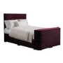 Burgundy Velvet King Size Hybrid TV Bed Frame with Storage - Jackson