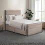 Mink Velvet King Size Hybrid TV Bed Frame with Storage - Chic