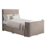 Mink Velvet King Size Hybrid TV Bed Frame with Storage - Chic