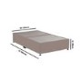 Pink Velvet  Small Double Divan Bed Base - Langston