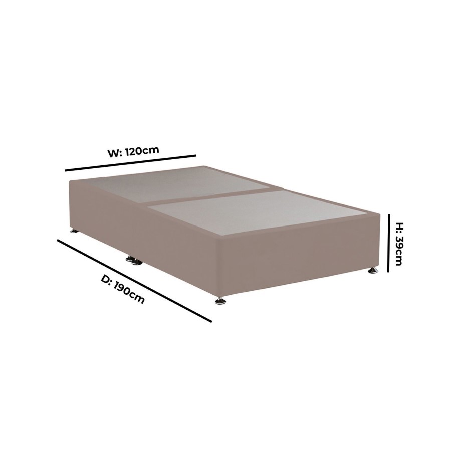 Pink Velvet  Small Double Divan Bed Base - Langston