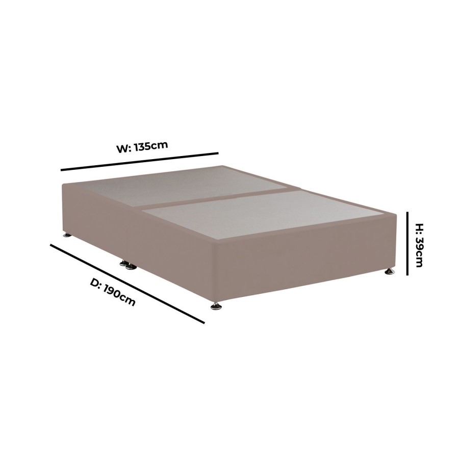 Pink Velvet  Double Divan Bed Base - Langston