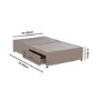 Pink Velvet Small Double Divan Bed Base with 2 Drawers - Langston