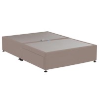 Pink Velvet Double Divan Bed Base with 2 Drawers - Langston