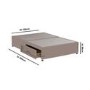 Pink Velvet Double Divan Bed Base with 2 Drawers - Langston