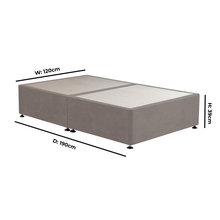 Taupe Small Double Divan Bed Base - Langston