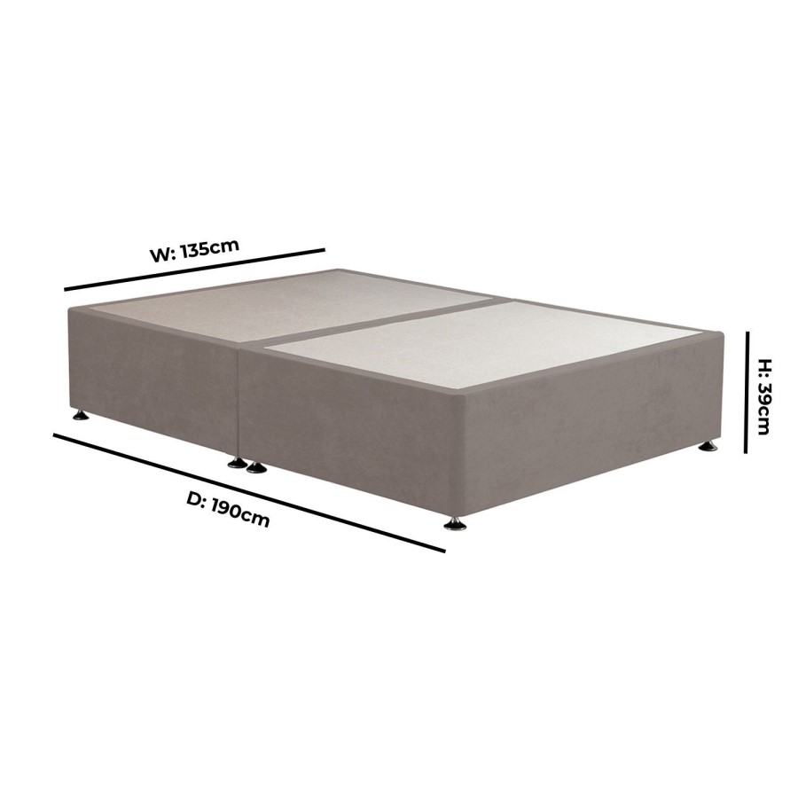 Taupe Double Divan Bed Base - Langston