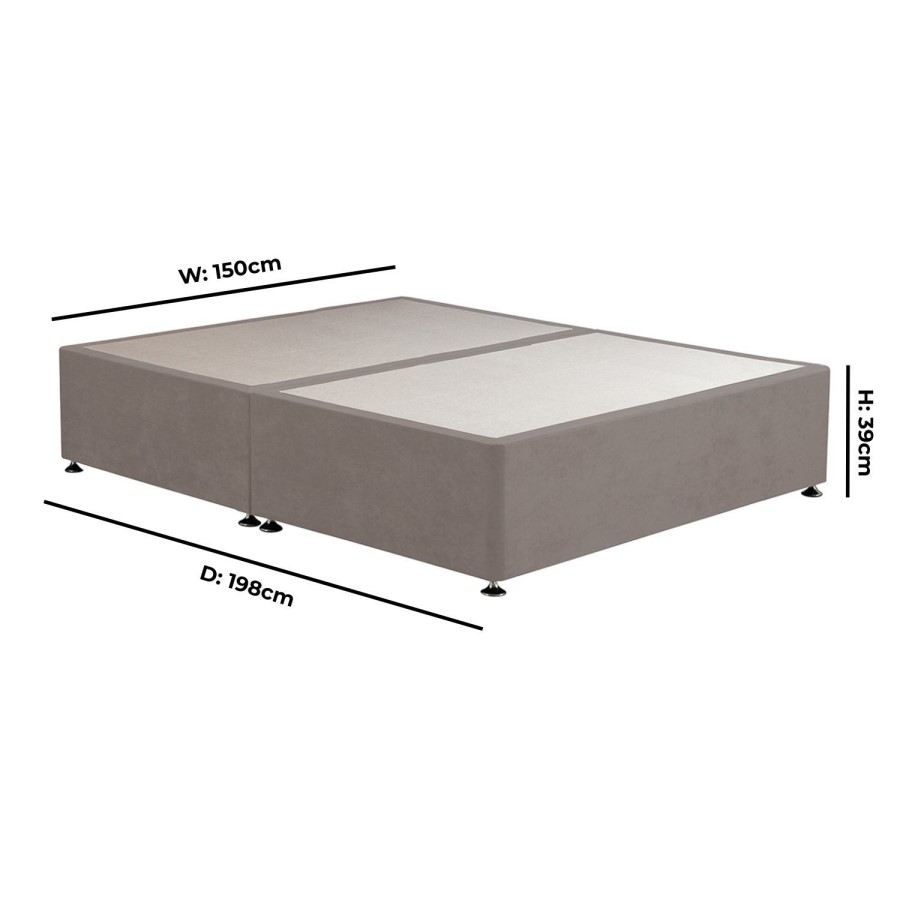 Taupe King Size Divan Bed Base - Langston