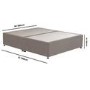 Taupe Super King Divan Bed Base - Langston