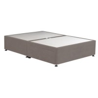 Taupe Double Divan Bed Base with 2 Drawers - Langston