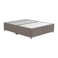 Taupe King Size Divan Bed Base with 2 Drawers - Langston