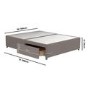 Taupe King Size Divan Bed Base with 2 Drawers - Langston