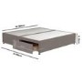 Taupe Super King Size Divan Bed Base with 2 Drawers - Langston