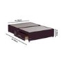 Burgundy Velvet Double Divan Bed Base with 2 Drawers - Langston