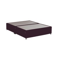 Burgundy Velvet King Size Divan Bed Base with 2 Drawers - Langston