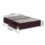Burgundy Velvet King Size Divan Bed Base with 2 Drawers - Langston