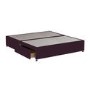 Burgundy Velvet Super King Size Divan Bed Base with 2 Drawers - Langston