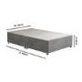 Grey Fabric Small Double Divan Bed Base - Langston
