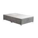 FOL106267 Grey Fabric Small Double Divan Bed Base with 2 Drawers - Langston