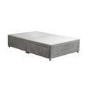 Grey Fabric Small Double Divan Bed Base with 2 Drawers - Langston