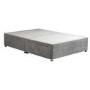 Grey Fabric Double Divan Bed Base with 2 Drawers - Langston