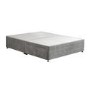 Grey Fabric  King Size Divan Bed Base with 2 Drawers - Langston