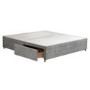 Grey Fabric Super King Size Divan Bed Base with 2 Drawers - Langston