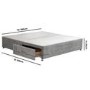 Grey Fabric Super King Size Divan Bed Base with 2 Drawers - Langston