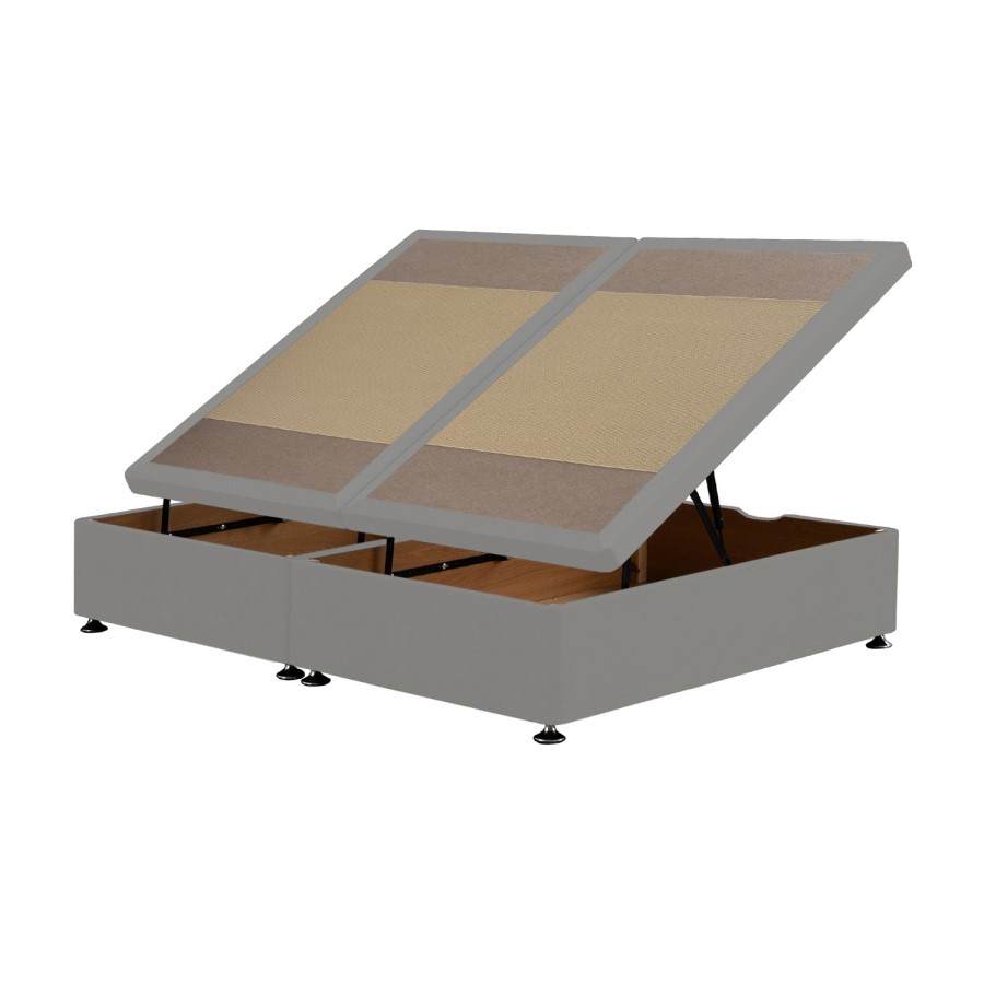 Grey Fabric  Double Divan Ottoman Bed Base - Langston