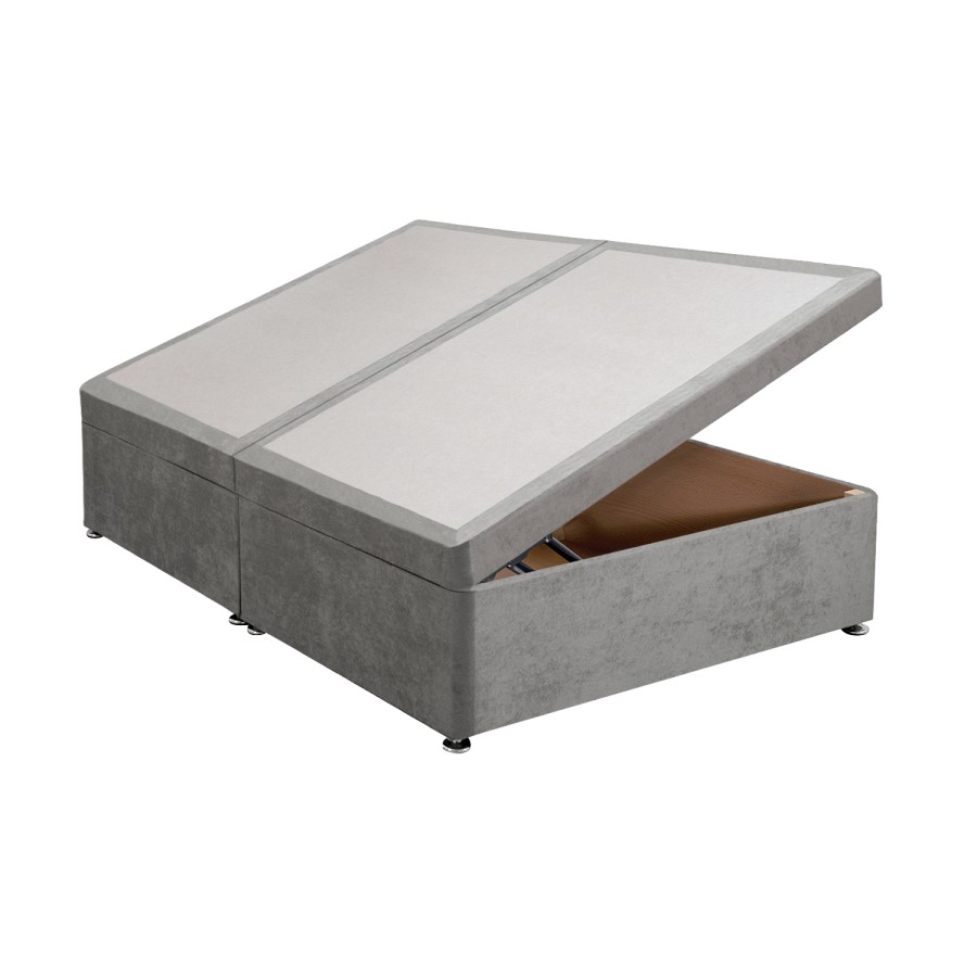 Grey Fabric King Size Divan Ottoman Bed Base - Langston