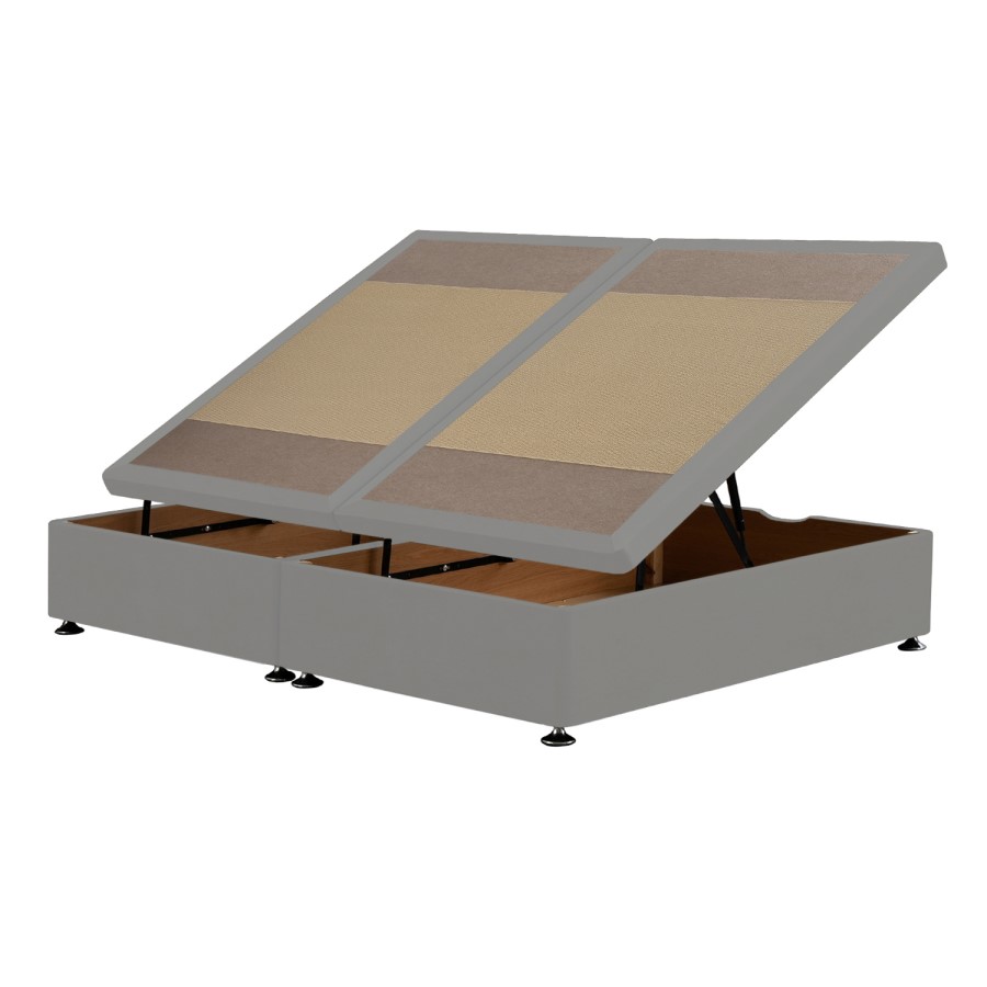Grey Fabric King Size Divan Ottoman Bed Base - Langston
