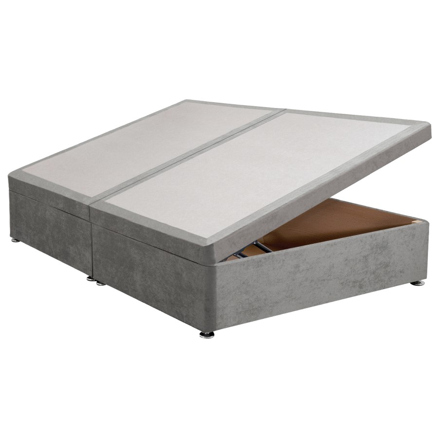 Grey Fabric Super King Divan Ottoman Bed Base - Langston