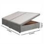 Grey Fabric Super King Divan Ottoman Bed Base - Langston