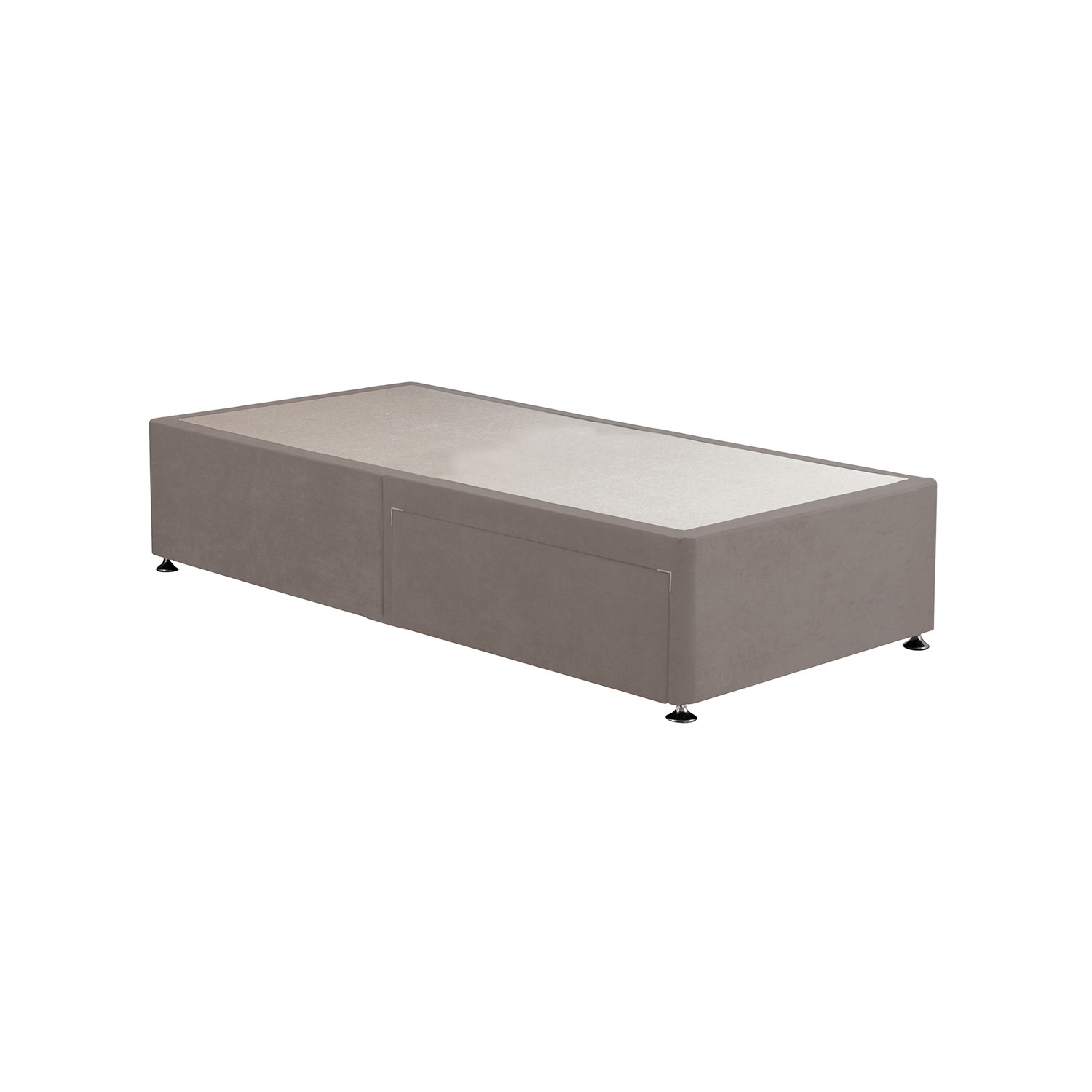 Single Base Taupe Single Divan Bed Base with 2 Drawers - Langston - Furniture123