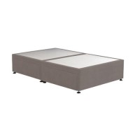 Taupe Small Double Divan Bed Base with 4 Drawers - Langston