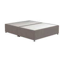 Taupe King Size Divan Bed Base with 4 Drawers - Langston